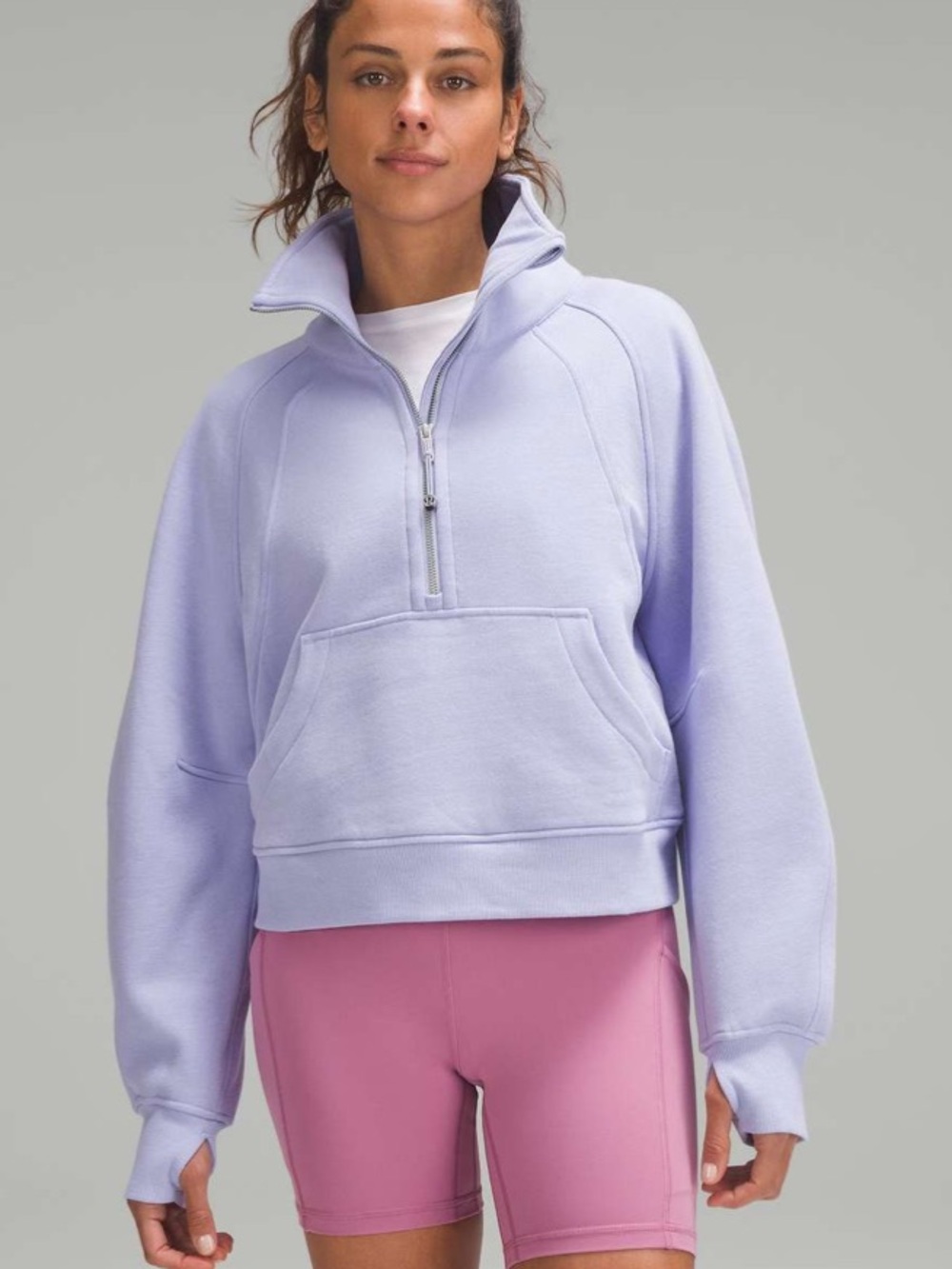 Lululemon Scuba Oversized Funnel Neck Half Zip size M/L